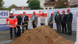 Erster Spatenstich Neubau einer Unterkunft für die Wasserwacht Thüngersheim